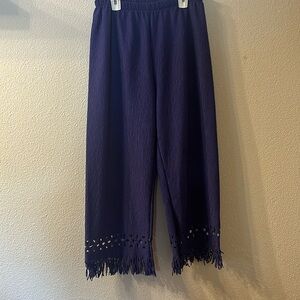 No brand purple cutout bottom pants size large